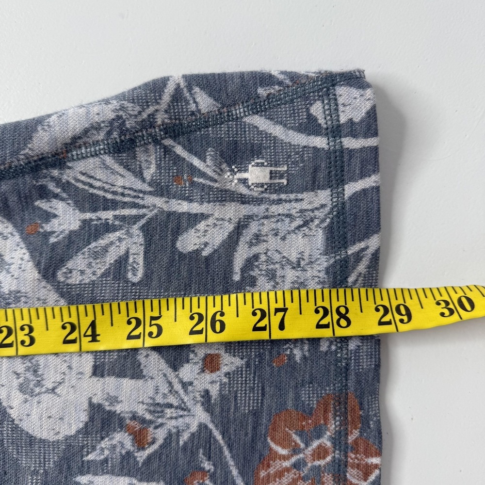 Smart Wool Top Shirt Womens 2X Gray Floral Raglan Long Sleeve Relaxed - Picture 9 of 10